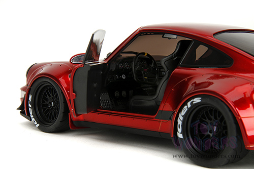 Jada Toys Pink Slips - Rauh-Welt Begriff (RWB) Body Kit with Display Base (1/18 scale diecast model car, Blue/Black with Pink stripes) 35726