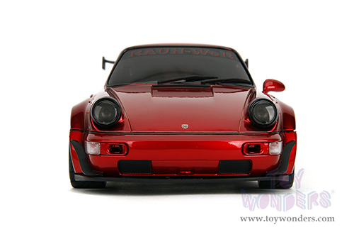 Jada Toys Pink Slips - Rauh-Welt Begriff (RWB) Body Kit with Display Base (1/18 scale diecast model car, Blue/Black with Pink stripes) 35726