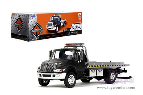 Jada Toys  - International® DuraStar 4400 Flatbed Tow Truck (1/24 scale diecast model car, Black) 35851