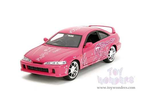 Jada Toys Fast & Furious - Mia's Acura Integra Type R with Suki's Graphics "Remix" (1995, 1/24 scale diecast model car, Pink) 35876