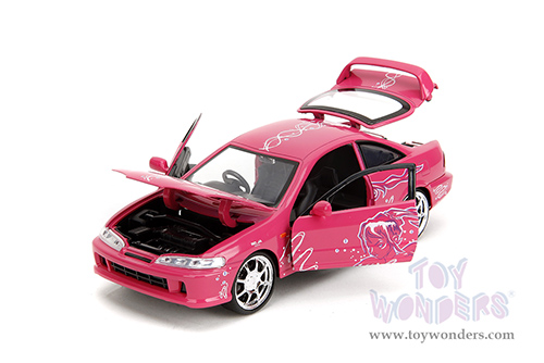 Jada Toys Fast & Furious - Mia's Acura Integra Type R with Suki's Graphics "Remix" (1995, 1/24 scale diecast model car, Pink) 35876