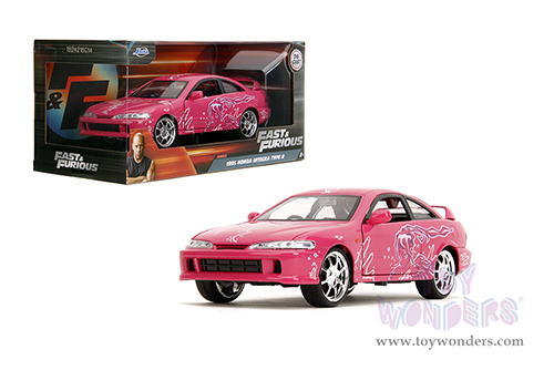 Jada Toys Fast & Furious - Mia's Acura Integra Type R with Suki's Graphics "Remix" (1995, 1/24 scale diecast model car, Pink) 35876