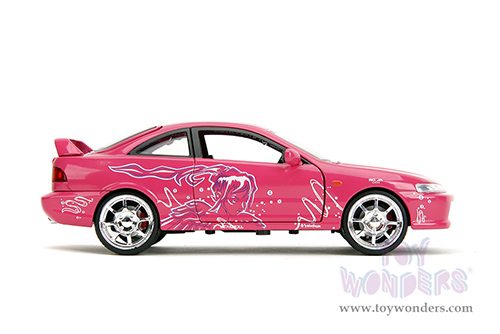 Jada Toys Fast & Furious - Mia's Acura Integra Type R with Suki's Graphics "Remix" (1995, 1/24 scale diecast model car, Pink) 35876