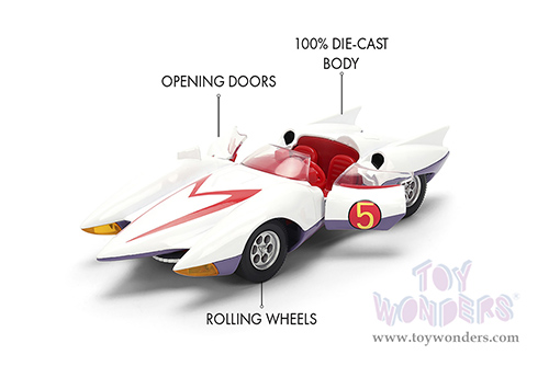 Jada Toys - Hollywood Rides | Mach 5 Speed Racer (1/32 scale diecast model car, White) 35882
