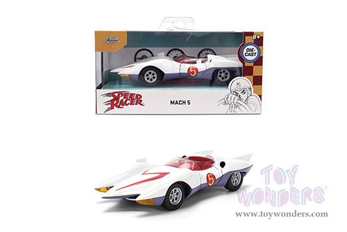 Jada Toys - Hollywood Rides | Mach 5 Speed Racer (1/32 scale diecast model car, White) 35882