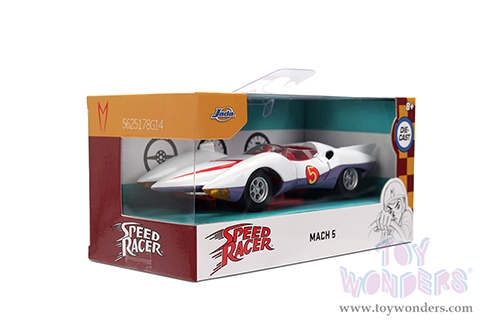Jada Toys - Hollywood Rides | Mach 5 Speed Racer (1/32 scale diecast model car, White) 35882