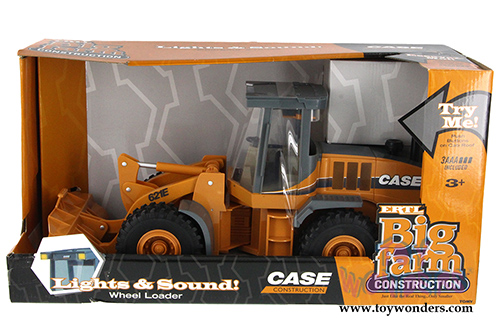 Tomy ERTL Big Farm Construction - Wheel Loader Tractor (1/16 scale sturdy plastic model car, Yellow) 35910