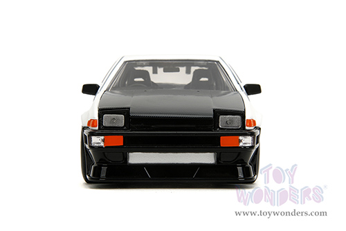 Jada Toys JDM Tuners™- Toyota Trueno AE86 Hardtop (1986, 1/24 scale diecast model car, White/w Black hood) 35956