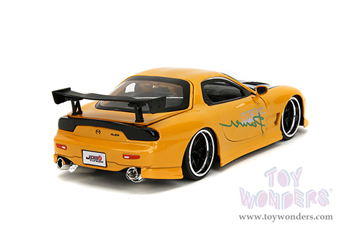 Jada Toys JDM Tuners™- Mazda RX-7 "HKS Power" (1993, 1/24, diecast model car, Yellow) 35957