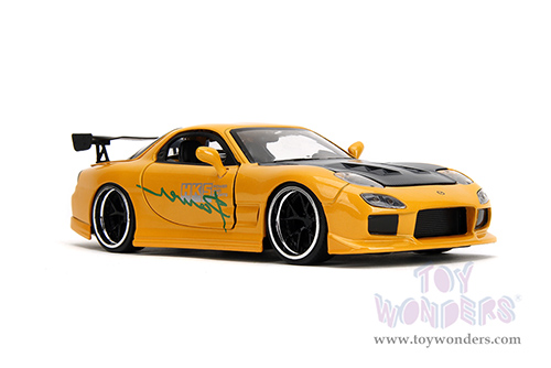 Jada Toys JDM Tuners™- Mazda RX-7 "HKS Power" (1993, 1/24, diecast model car, Yellow) 35957