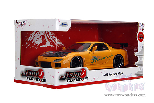 Jada Toys JDM Tuners™- Mazda RX-7 "HKS Power" (1993, 1/24, diecast model car, Yellow) 35957