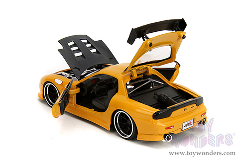 Jada Toys JDM Tuners™- Mazda RX-7 "HKS Power" (1993, 1/24, diecast model car, Yellow) 35957