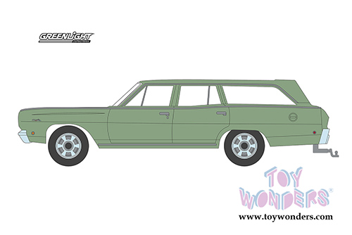 Greenlight - Estate Wagons Series 6 | Plymouth Satellite Station Wagon (1968, 1/64 scale diecast model car, Sea Mist Green) 36010B/48