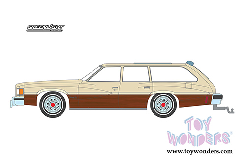 Greenlight - Estate Wagons Series 6 | Pontiac&reg; Grand LeMans Safari (1976, 1/64 scale diecast model car, Bavarian Cream/Woodgrain) 36010D/48
