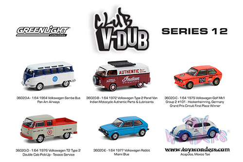 Greenlight - Club Vee-Dub Series 12 (1/64 scale diecast model car, Asstd.) 36020/48