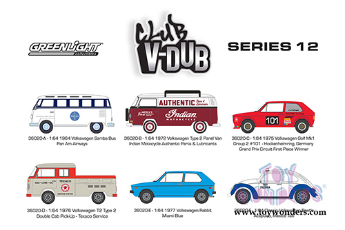 Greenlight - Club Vee-Dub Series 12 (1/64 scale diecast model car, Asstd.) 36020/48