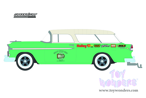 Greenlight - Estate Wagons Series 7 | Chevrolet® Nomad "Holley Speed Shop" (1955, 1/64 scale diecast model car, Green with White Top) 36040A/48
