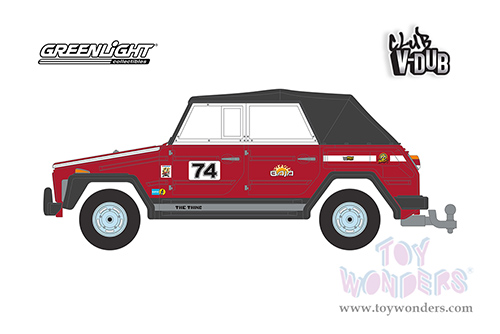  Greenlight - Club Vee-Dub Series 15 | Volkswagen Thing (Type 181) #74 BAJA (1974, 1/64 scale diecast model car, Red) 36060C/48