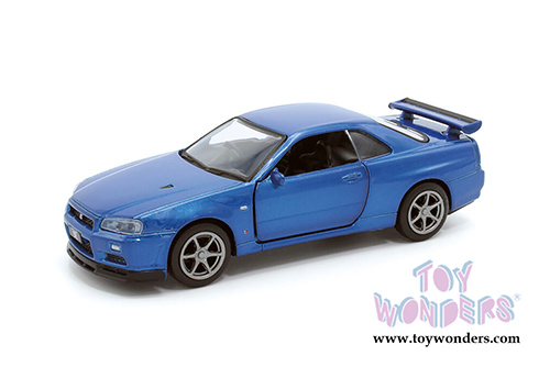 Tayumo - Nissan Skyline GT-R34 V Spec II (1/36 scale diecast model car, Blue) 36115211