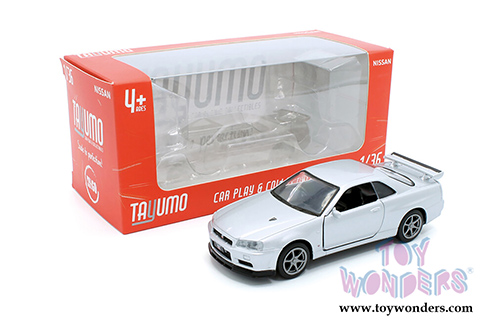 Tayumo - Nissan Skyline GT-R34 V Spec II (1/36 scale diecast model car, Silver) 36115212