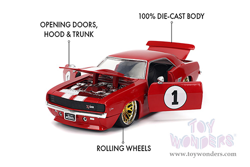 Jada Toys Fast & Furious - Chevrolet® Camaro® #1 (1969, 1/24 scale diecast model car, Glossy Red) 36151