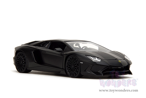 Jada Toys Fast & Furious - Shaw's Lamborghini Aventador "Furious 7" (1/24 scale diecast model car, Matte Black) 36152