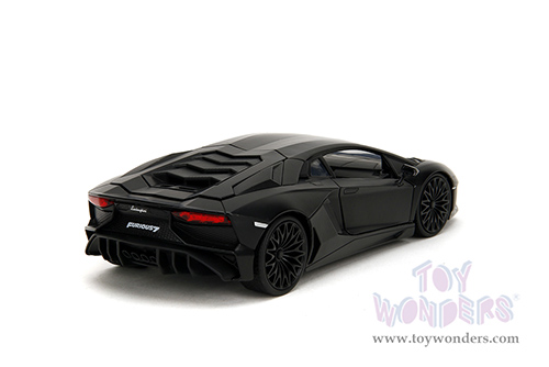 Jada Toys Fast & Furious - Shaw's Lamborghini Aventador "Furious 7" (1/24 scale diecast model car, Matte Black) 36152