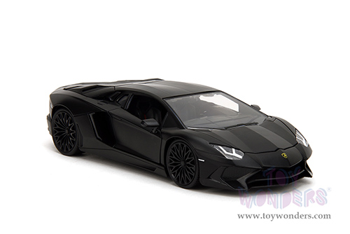 Jada Toys Fast & Furious - Shaw's Lamborghini Aventador "Furious 7" (1/24 scale diecast model car, Matte Black) 36152