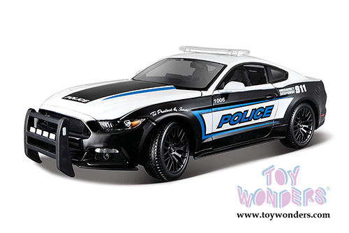 Maisto Premiere - Ford Mustang GT Police (2015, 1/18 scale diecast model car, Black/White) 36203P