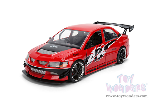 Jada Toys Fast & Furious - Sean's Mitsubishi Lancer Evolution IX  - 25th Anniversary series (1/24 scale diecast model car, Glossy Red) 36208