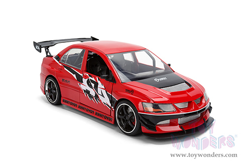 Jada Toys Fast & Furious - Sean's Mitsubishi Lancer Evolution IX  - 25th Anniversary series (1/24 scale diecast model car, Glossy Red) 36208