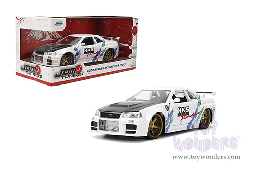 Jada Toys JDM Tuners™ - Nissan Skyline GT-R (R34) "HKS Power" (2002, 1/24, diecast model car, White) 36339