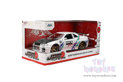 Jada Toys JDM Tuners™ - Nissan Skyline GT-R (R34) "HKS Power" (2002, 1/24, diecast model car, White) 36339