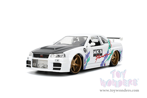 Jada Toys JDM Tuners™ - Nissan Skyline GT-R (R34) "HKS Power" (2002, 1/24, diecast model car, White) 36339