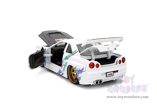 Jada Toys JDM Tuners™ - Nissan Skyline GT-R (R34) "HKS Power" (2002, 1/24, diecast model car, White) 36339