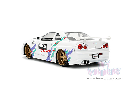 Jada Toys JDM Tuners™ - Nissan Skyline GT-R (R34) "HKS Power" (2002, 1/24, diecast model car, White) 36339