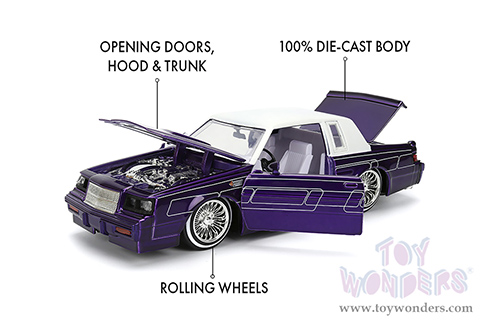 Jada Toys Bigtime Muscle - Buick® Grand National™ Hard Top (1987, 1/24 scale diecast model car, Candy Purple) 36343
