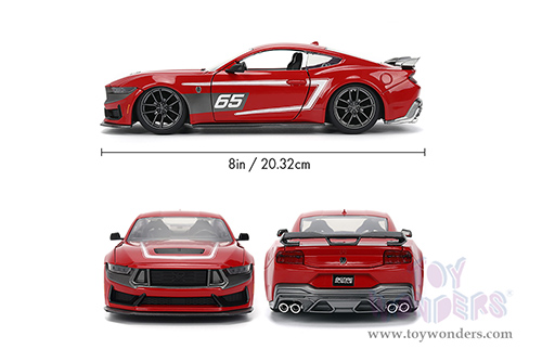 Jada Toys Bigtime Muscle - Ford Mustang Dark Horse #65 (2024, 1/24 scale diecast model car, Glossy Red) 36346