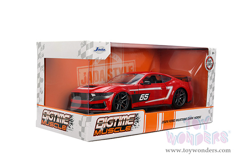 Jada Toys Bigtime Muscle - Ford Mustang Dark Horse #65 (2024, 1/24 scale diecast model car, Glossy Red) 36346