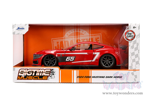 Jada Toys Bigtime Muscle - Ford Mustang Dark Horse #65 (2024, 1/24 scale diecast model car, Glossy Red) 36346
