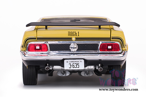 Sun Star USA - Ford Mustang MACH 1 Hardtop (1971, 1/18 scale diecast model car, Medium Bright Yellow) 3635YL