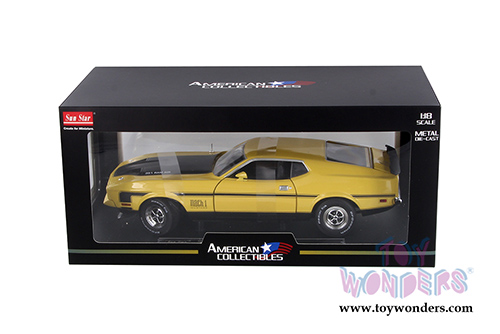 Sun Star USA - Ford Mustang MACH 1 Hardtop (1971, 1/18 scale diecast model car, Medium Bright Yellow) 3635YL