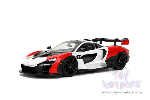 Jada Toys Hyper-Spec - McLaren Senna Hardtop (1/24, diecast model car, Red/White/Black) 36370