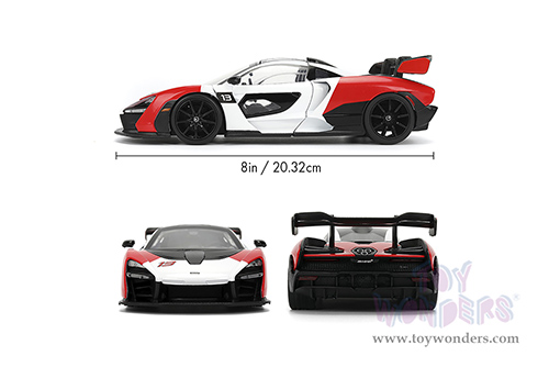 Jada Toys Hyper-Spec - McLaren Senna Hardtop (1/24, diecast model car, Red/White/Black) 36370