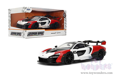 Jada Toys Hyper-Spec - McLaren Senna Hardtop (1/24, diecast model car, Red/White/Black) 36370