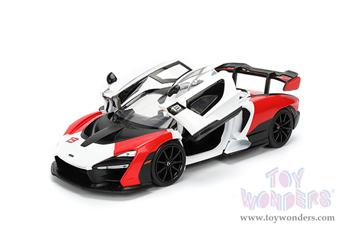 Jada Toys Hyper-Spec - McLaren Senna Hardtop (1/24, diecast model car, Red/White/Black) 36370