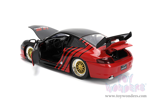 Jada Toys Hyper-Spec - Porsche 911 GT3 RS (996) #33 ADVAN (1/24, diecast model car, Black/Red) 36371