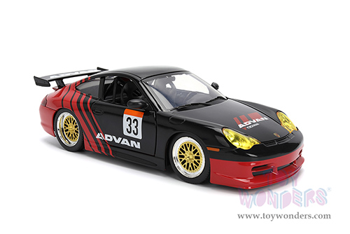Jada Toys Hyper-Spec - Porsche 911 GT3 RS (996) #33 ADVAN (1/24, diecast model car, Black/Red) 36371