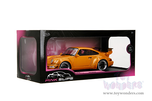 Jada Toys Pink Slips - Porsche RWB Body Kit Hibiki with Display Base (2016, 1/18 scale diecast model car, Glossy Orange) 36383