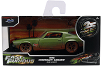 Jada Toys Fast & Furious - Chevrolet® Camaro® "F-Bomb" Dirty Version (1973, 1/32 scale diecast model car, Matte Green) 36393; 